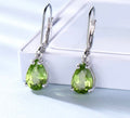 925 Sterling Silver Stud Earrings With Peridot Gemstone